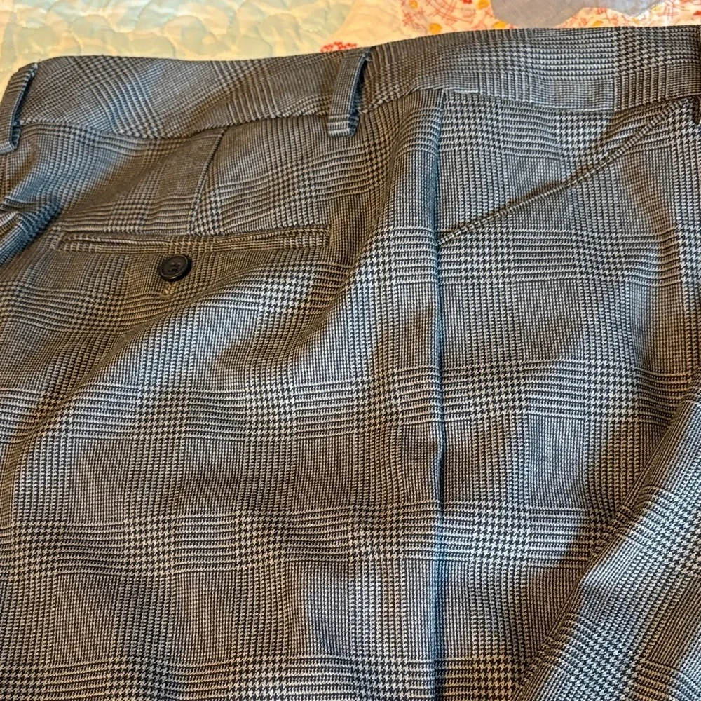 Gap Perfect Trouser Stretch Gray Plaid Dress Pants Women’s Size 6L - Picture 3 of 7
